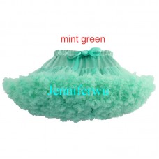 Adult /infant/girl/baby/toddler/kid Tutu Fluffy Party Skirt Soft Princess Ballet Pettiskirt Women's Dancewear mint green